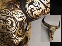 Buffalo Skull Orientical in Gold