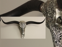 Longhorn Skull Silver